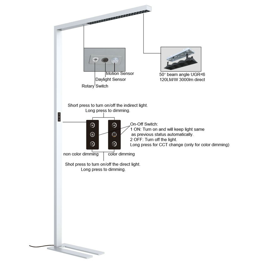 Cyanlite LED free standing luminaire LINA